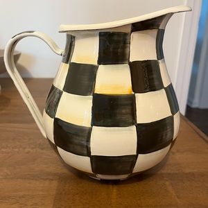 Mackenzie Childs courtly check enamel pitcher
